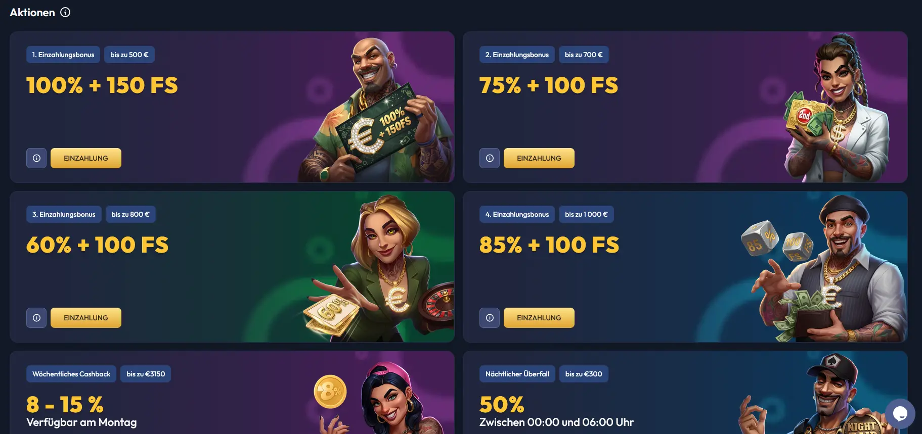 Gangsta Casino Bonus – 400% Willkommensbonus bis zu €3.300 und 420 Freispiele